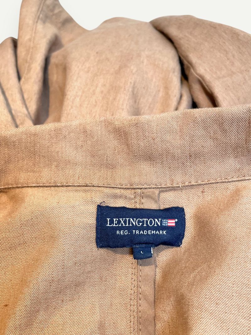 Brown Matilda Linen Blend Wrap Jacket