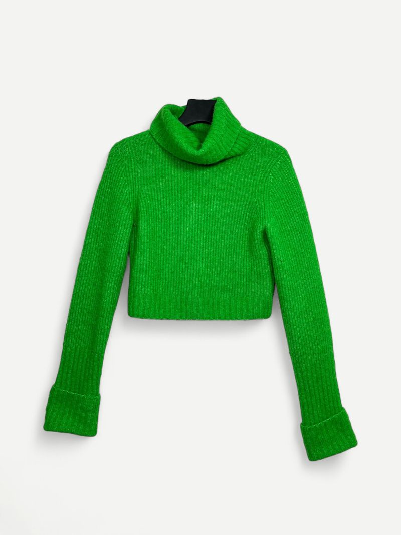 Green Alpaca Turtleneck