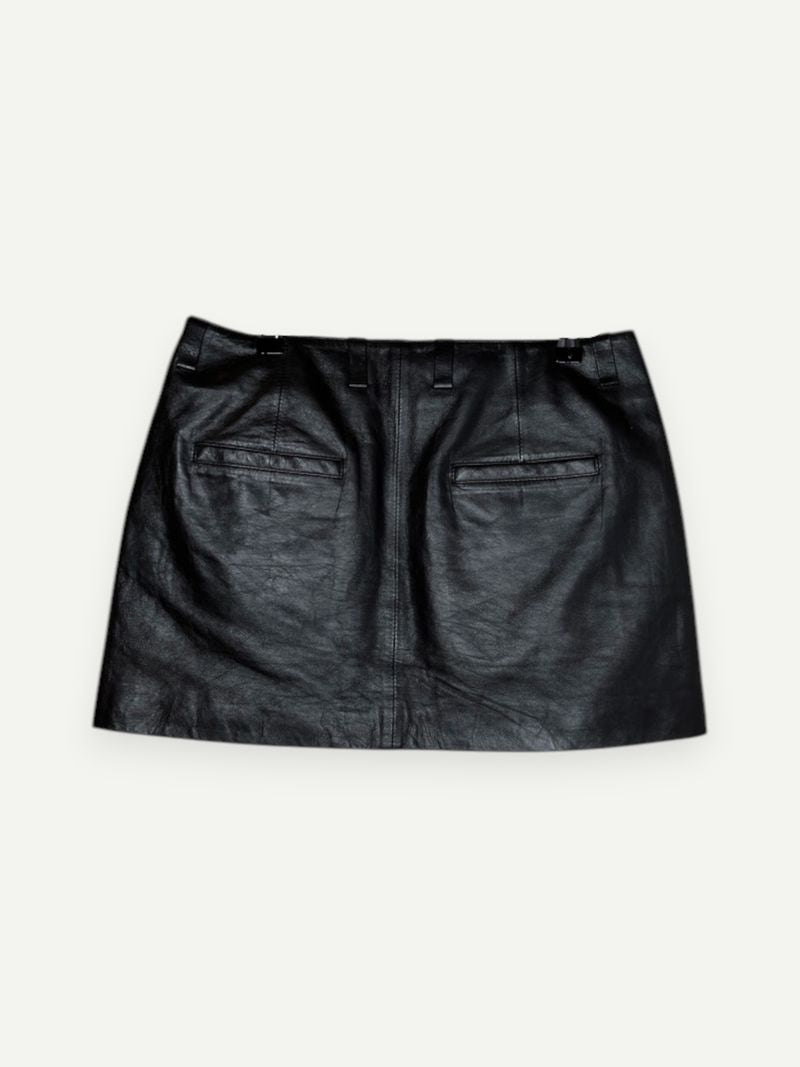 Black Leather Mini Skirt
