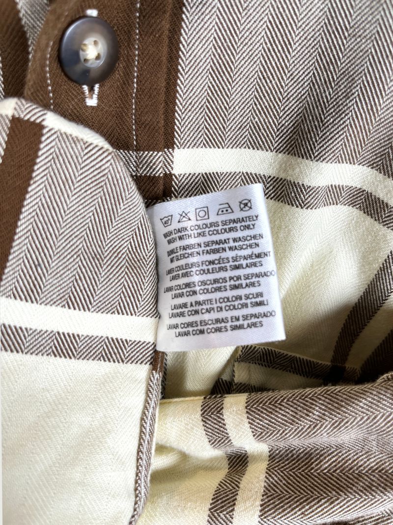 Yellow and Brown Plaid Casual Shirt