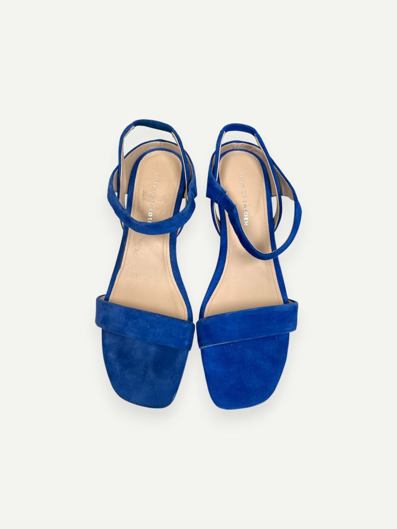 Blue Suede High Heel Sandal