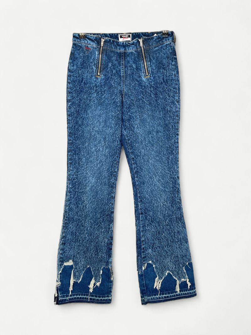 Blå bootcut-jeans