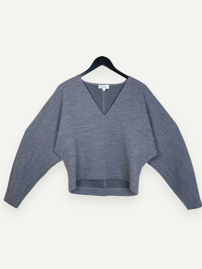 Dark Grey V-Neck Knit