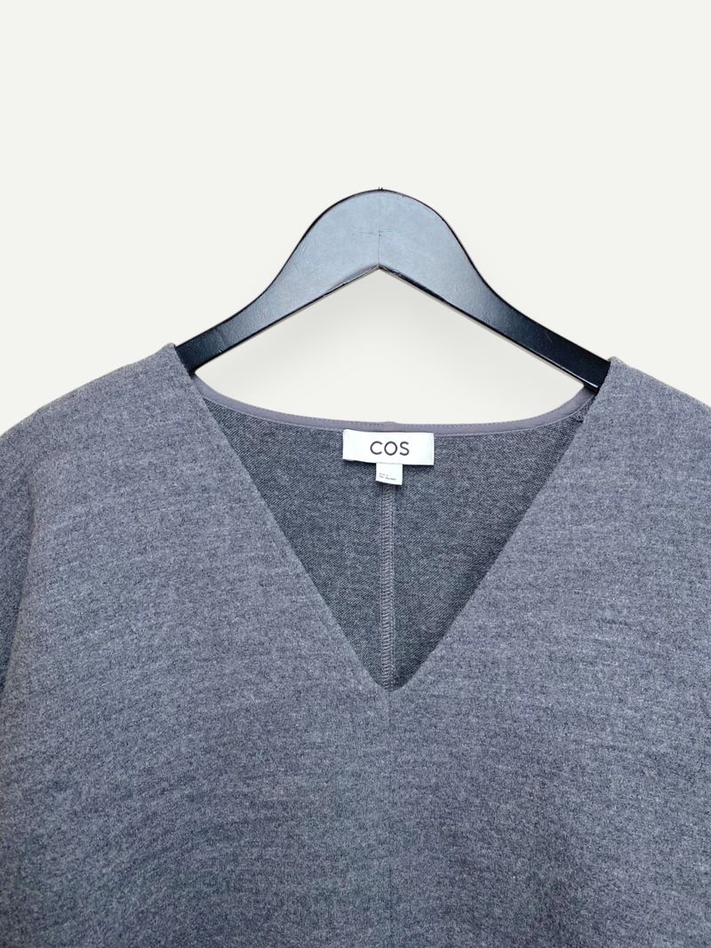 Dark Grey V-Neck Knit