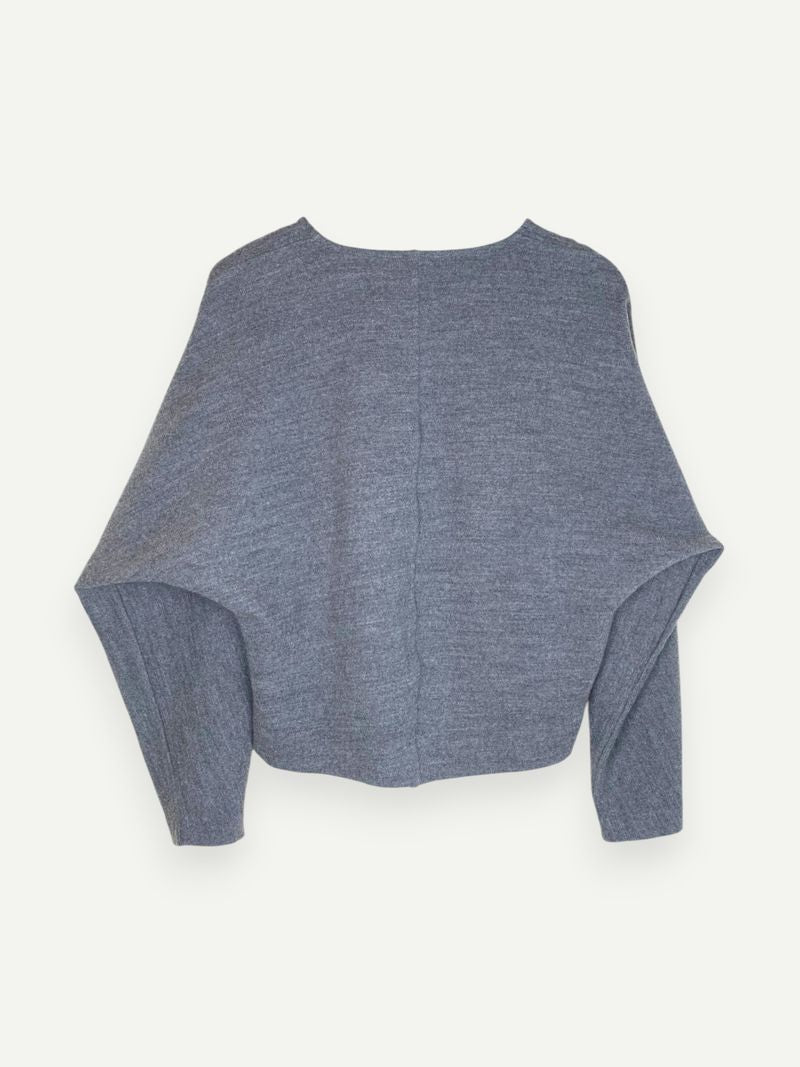 Dark Grey V-Neck Knit