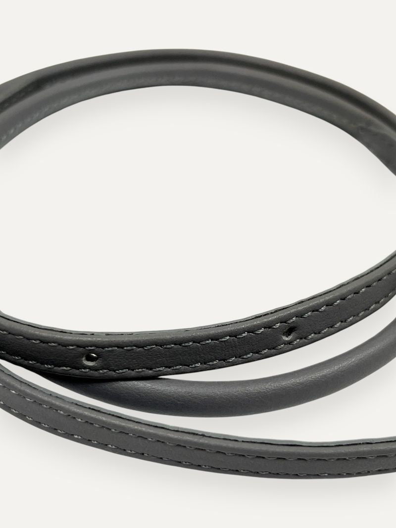 Grey Leather Belt
