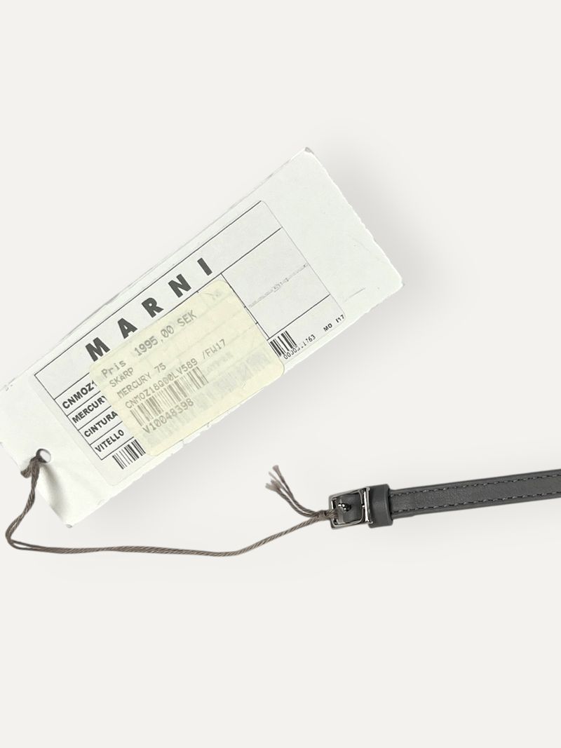 Grey Leather Belt