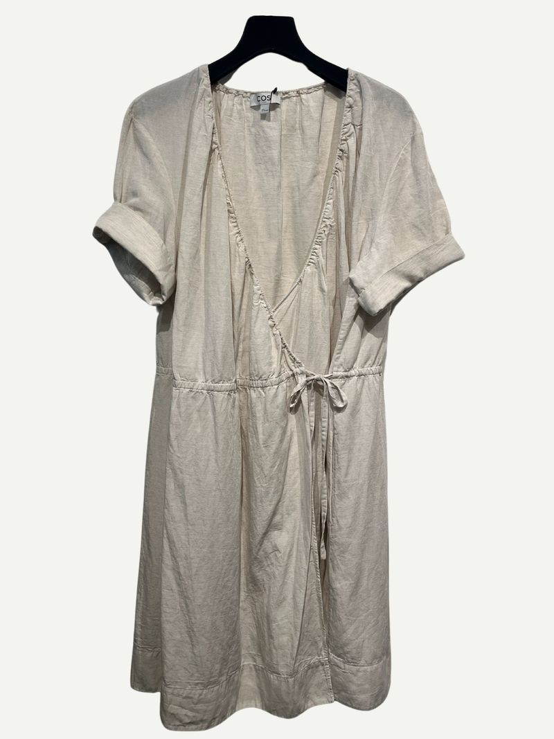 Cream Wrap Dress