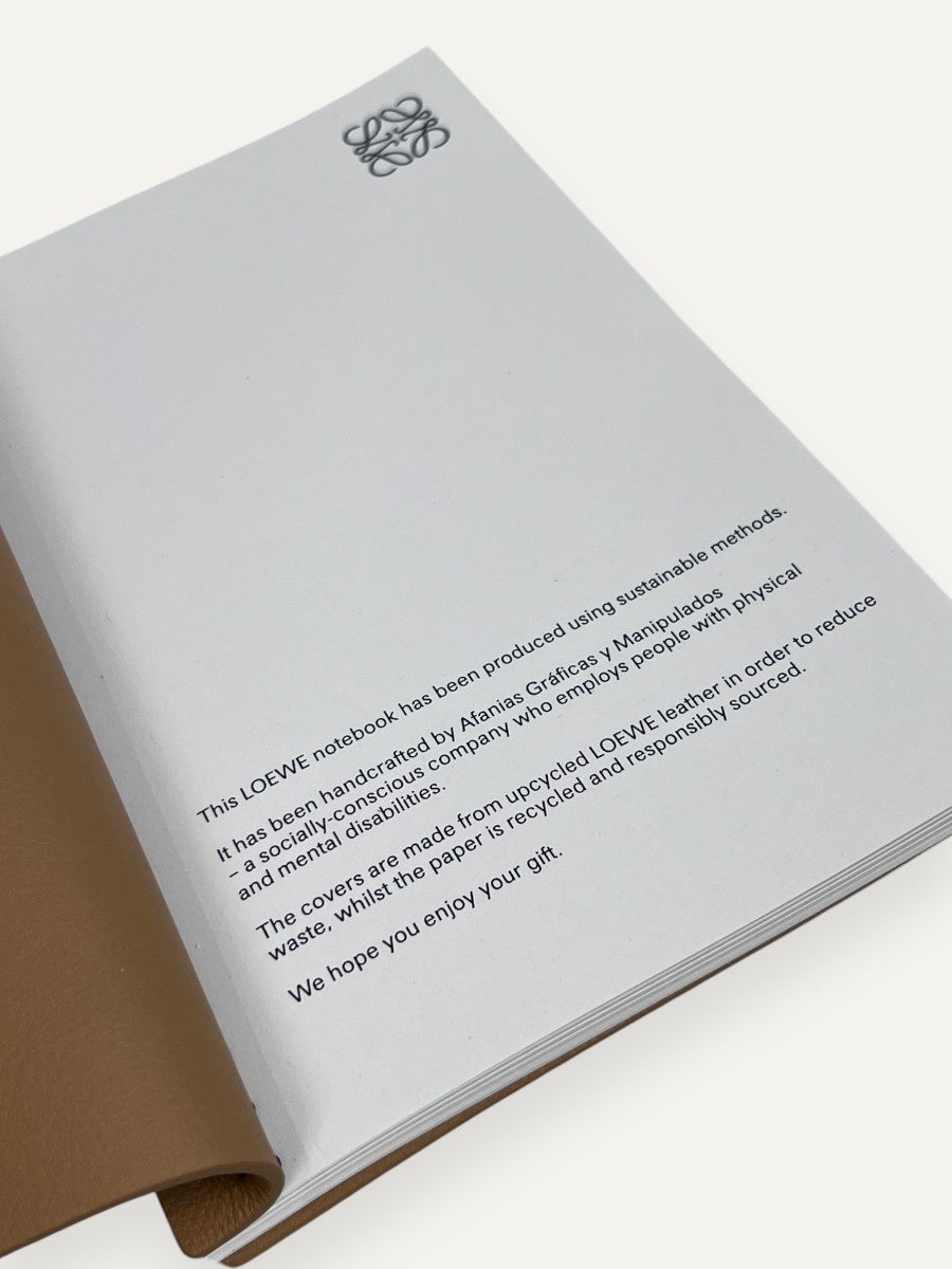 Beige Leather Notebook
