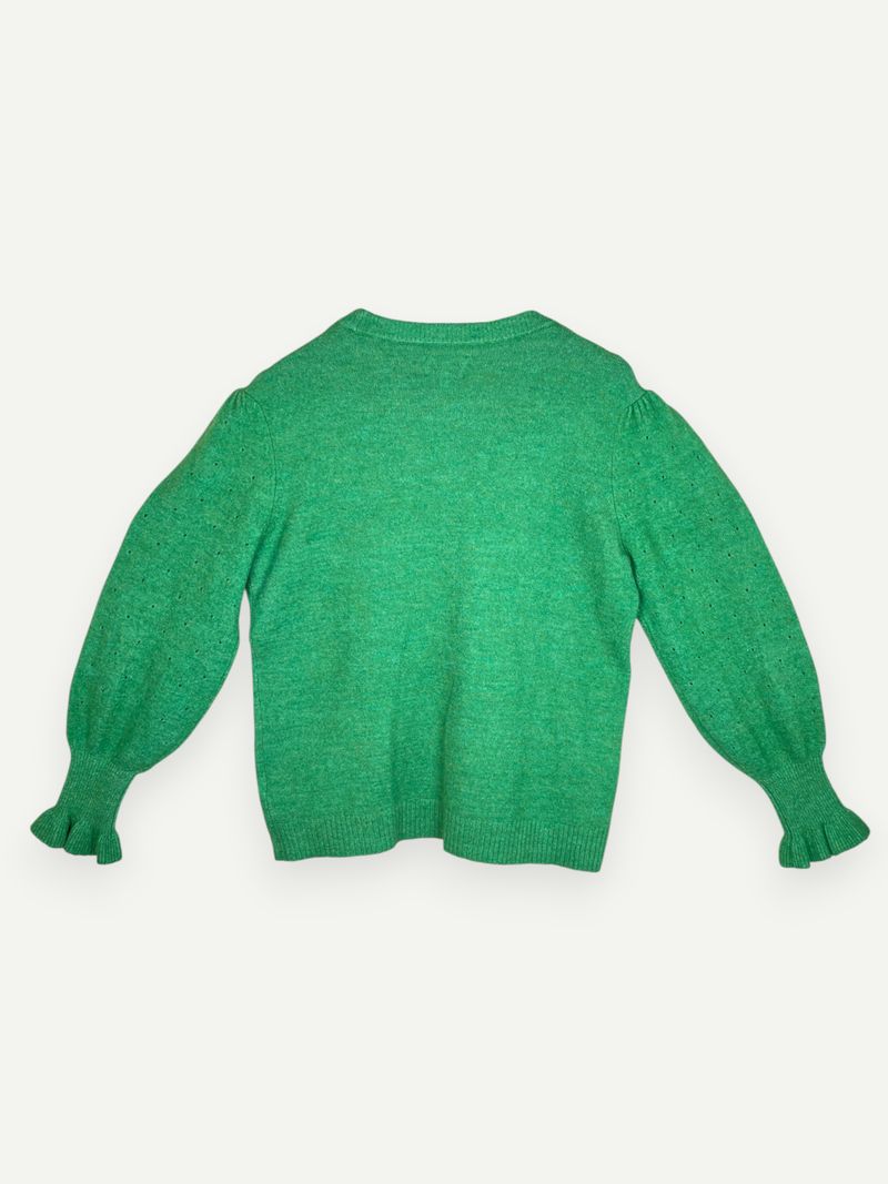 Green Puff Sleeve Knit