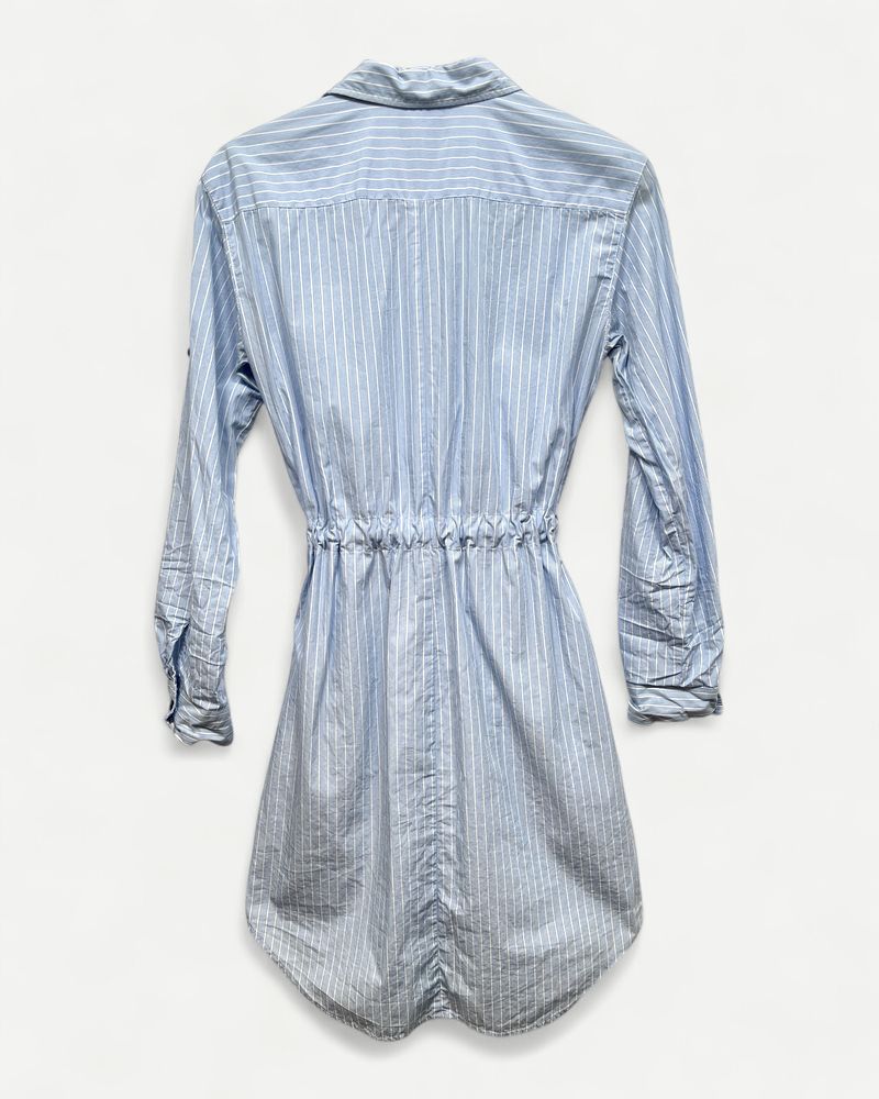 Blue and White Shirt Dress