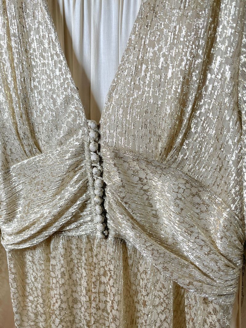 Gold Metallic Evening Dress
