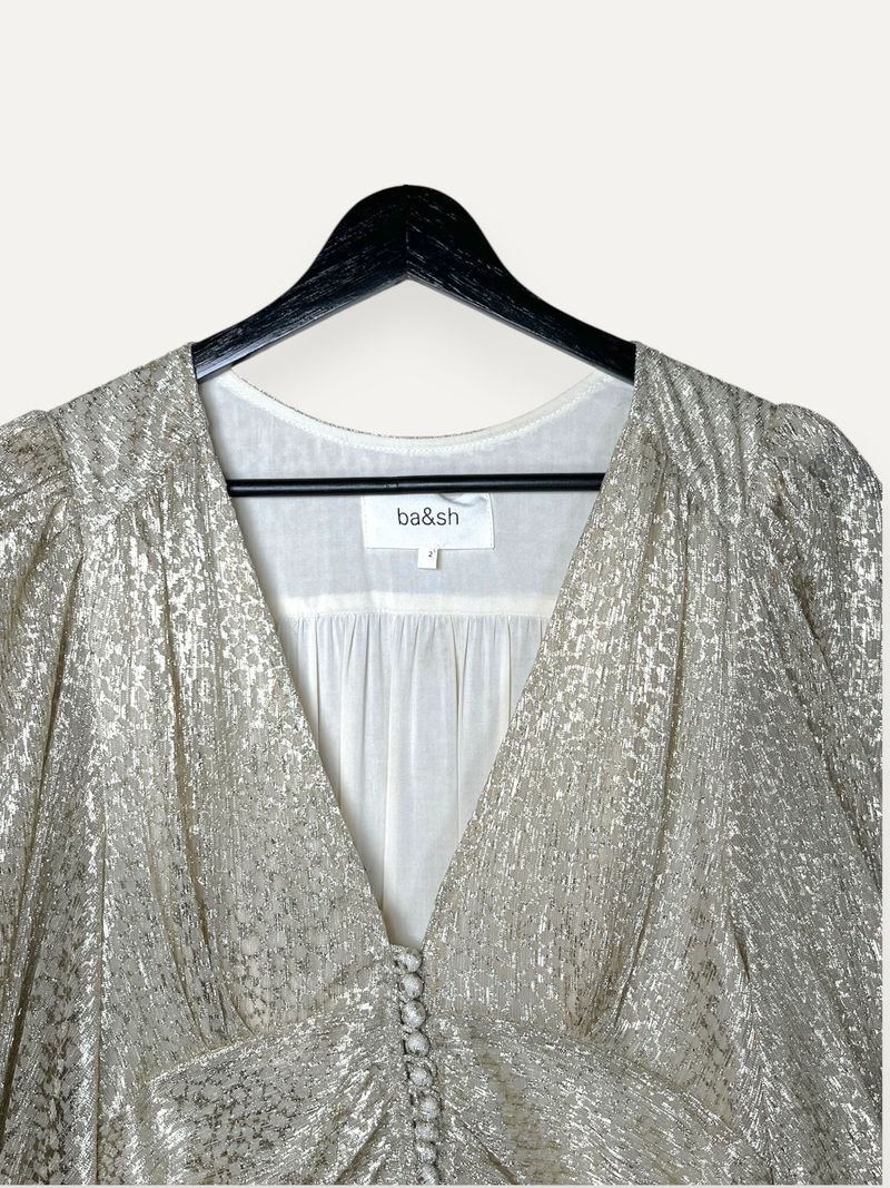 Gold Metallic Evening Dress