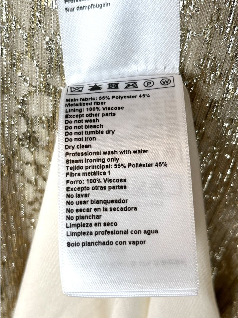 Gold Metallic Evening Dress