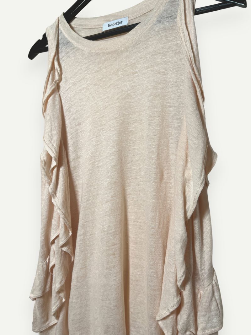 Beige Linen Top