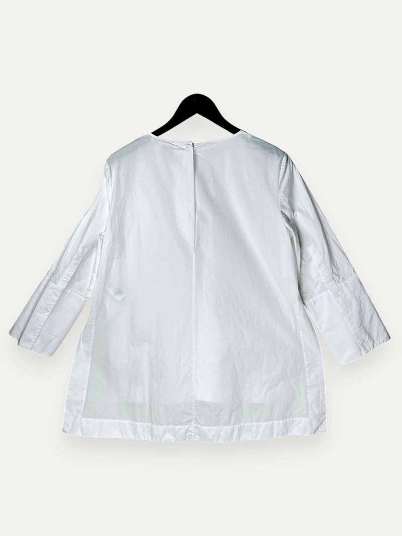 White Shirt With Cut Outs