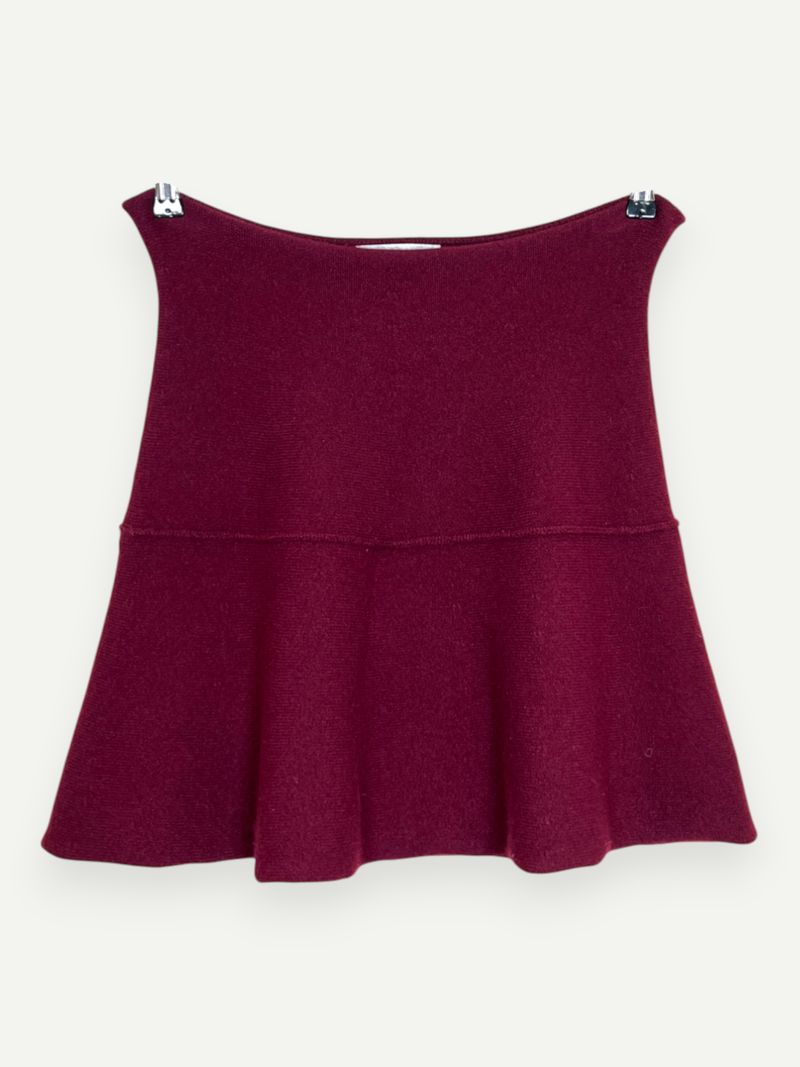 Maroon Cashmere Skirt