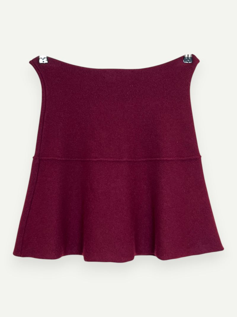 Maroon Cashmere Skirt