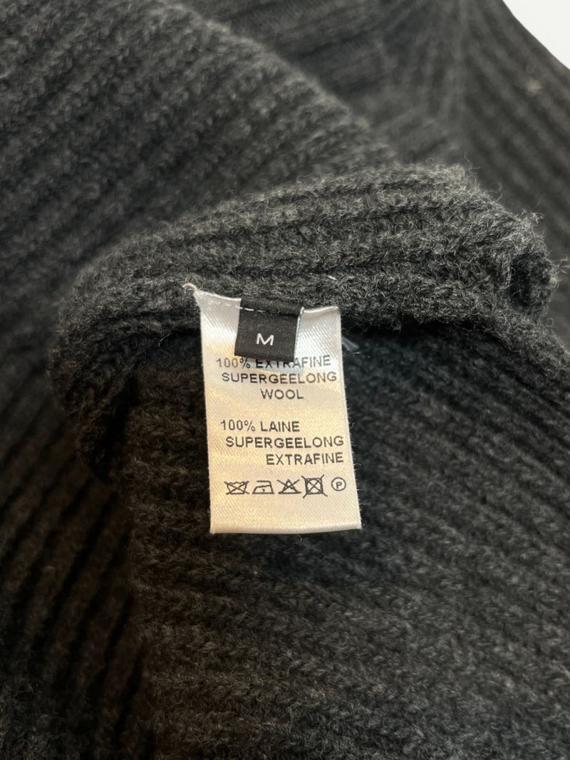 Black Short Sleeve Wool Knit