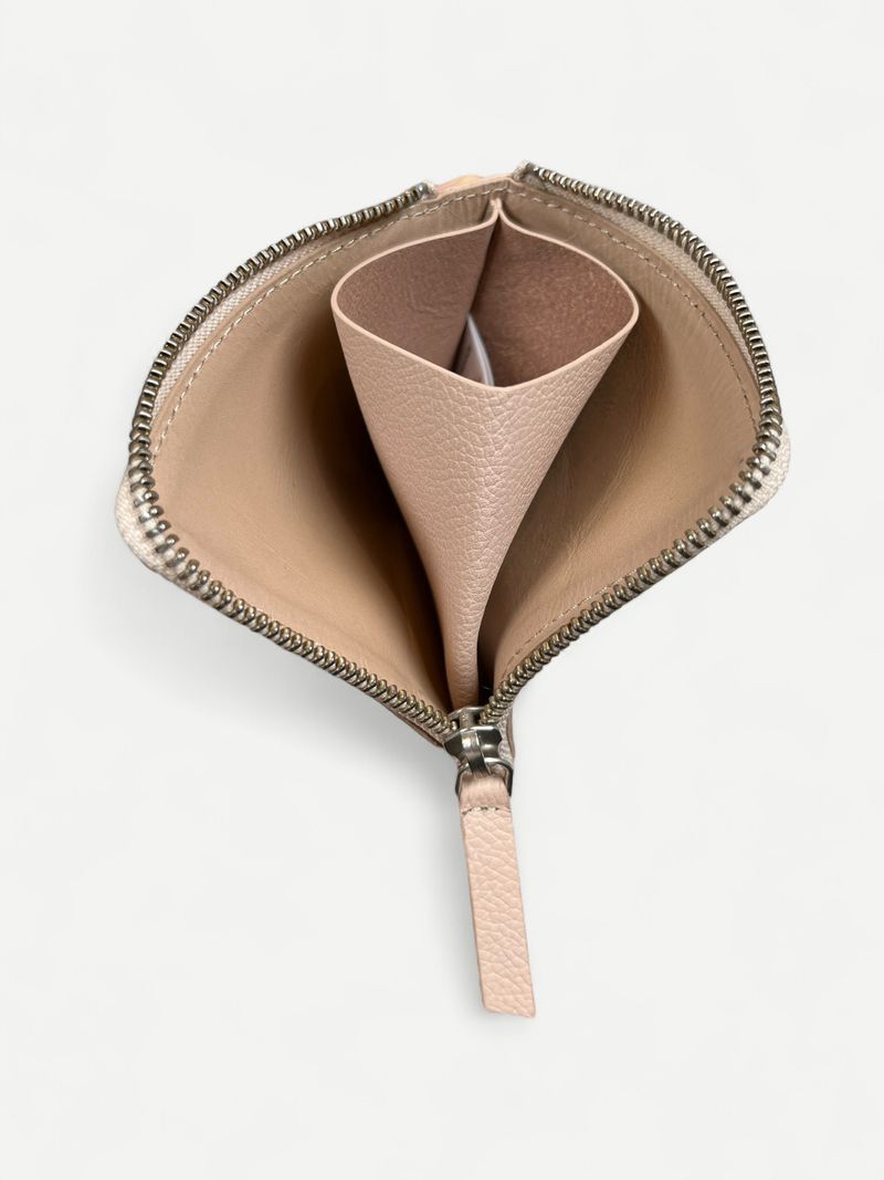 Beige Leather Wallet