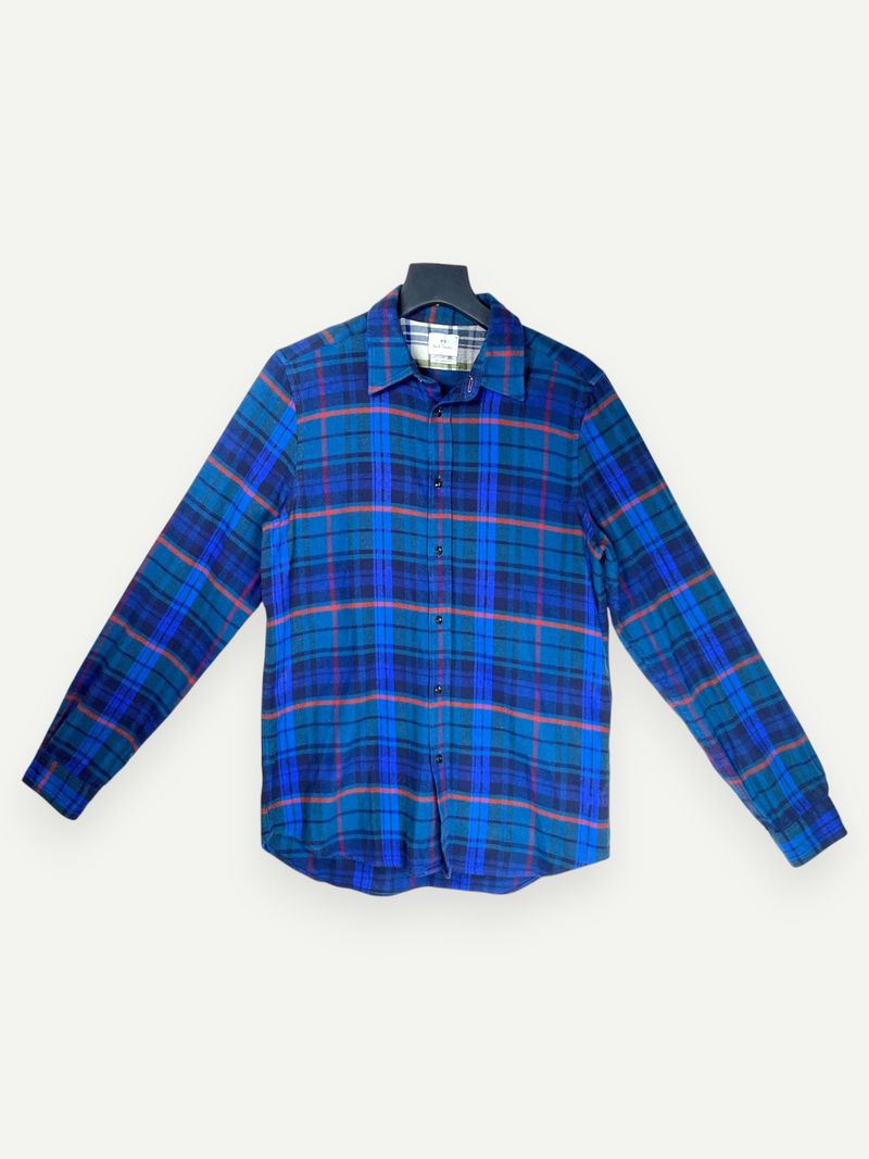 Plaid Button-Up Shirt