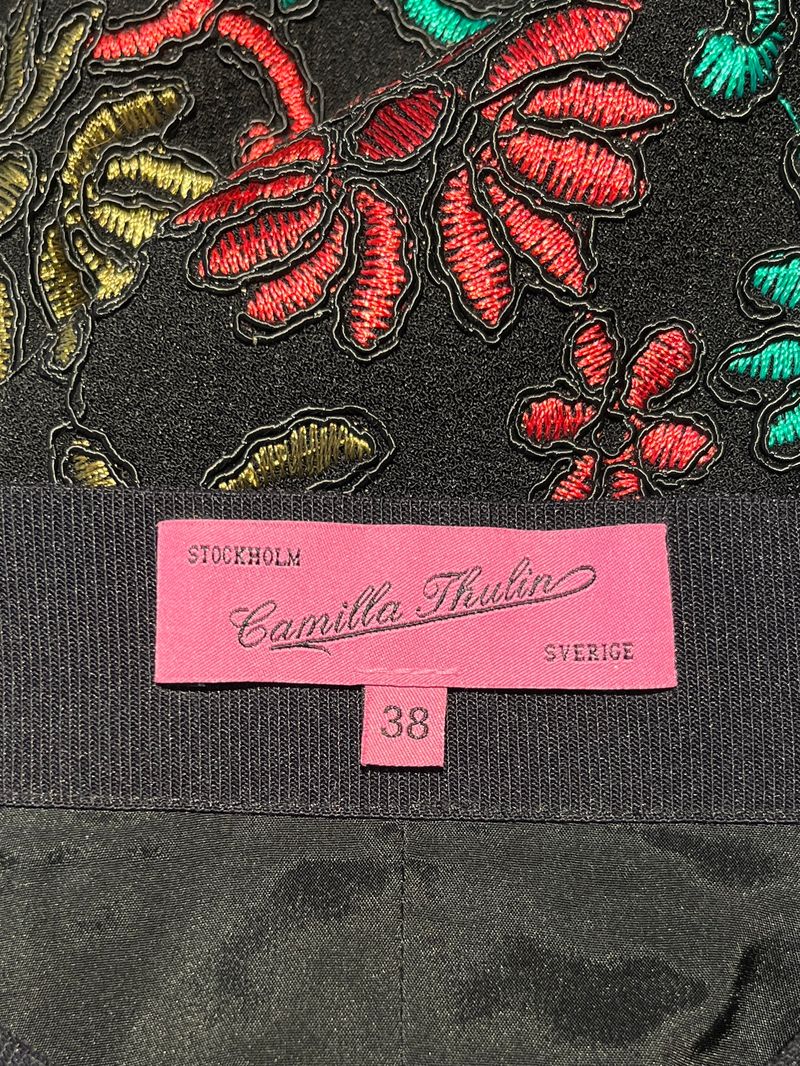 Embroidered A-Line Skirt