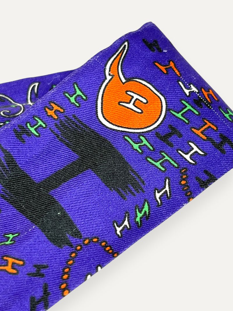 Multi-Colored Twilly Silk Scarf