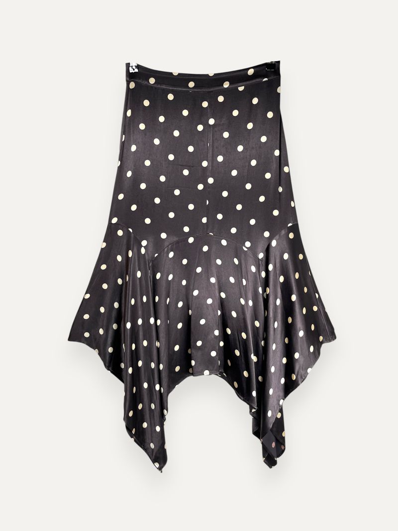 Cameron Brown White Midi Skirt