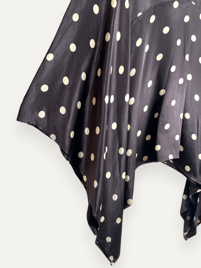 Cameron Brown White Midi Skirt