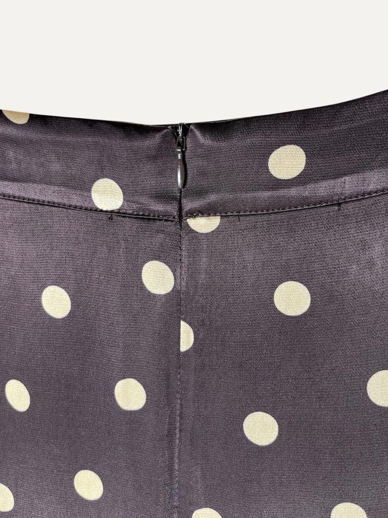 Cameron Brown White Midi Skirt