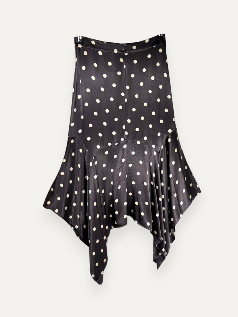 Cameron Brown White Midi Skirt