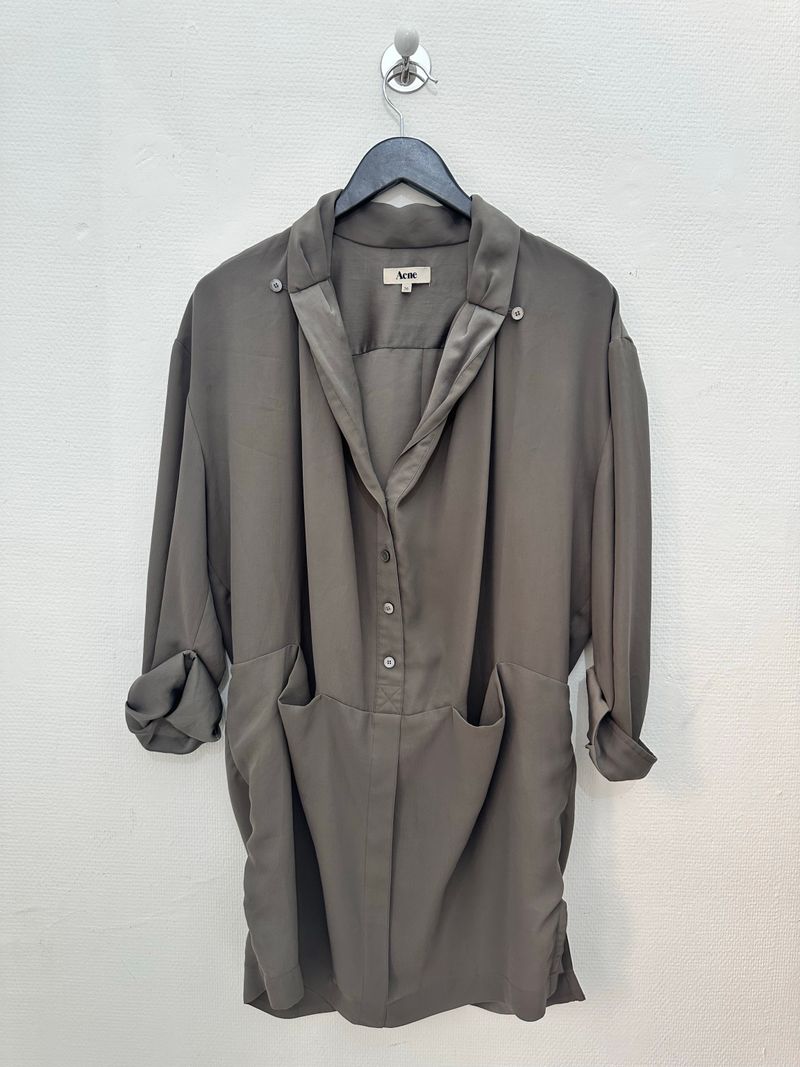 Taupe Shirt Dress
