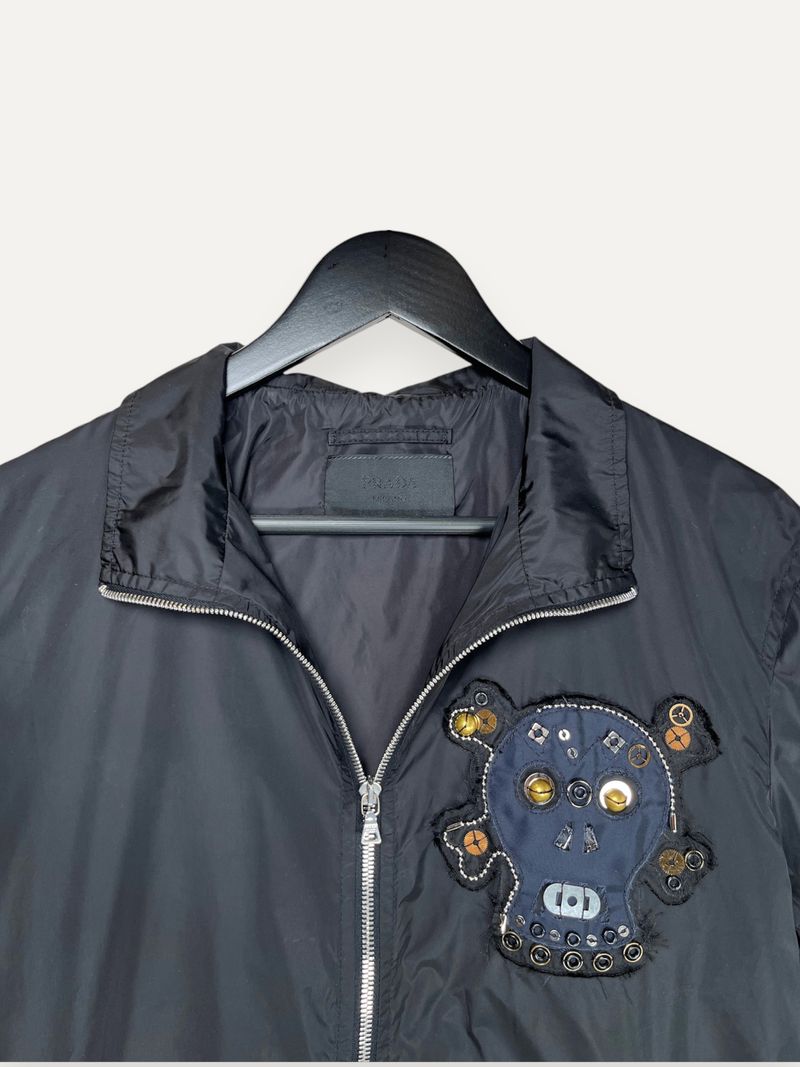 Black Nylon Jacket with Patch