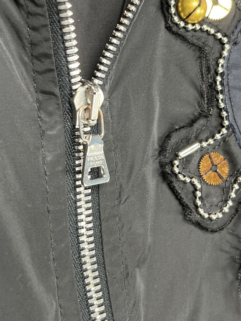 Black Nylon Jacket with Patch