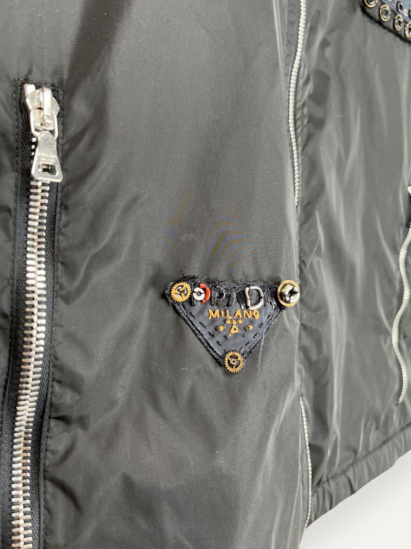Black Nylon Jacket with Patch