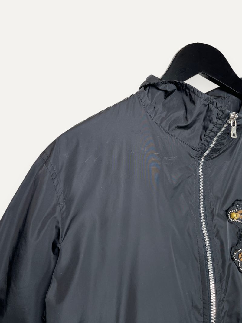 Black Nylon Jacket with Patch