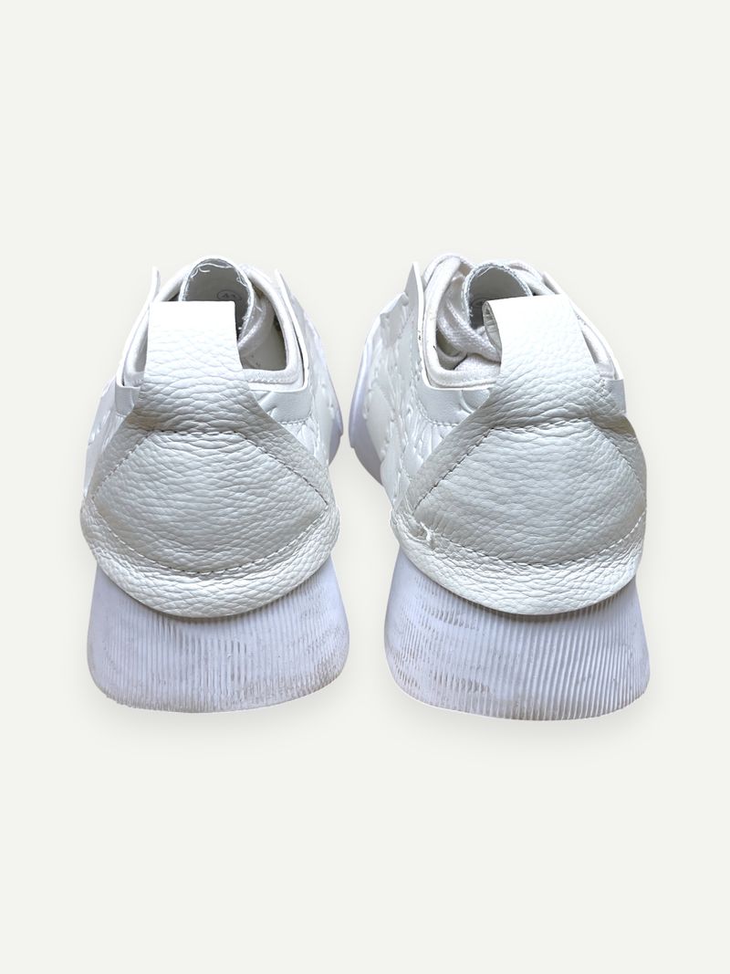 Bumper-Hike White Leather Sneakers