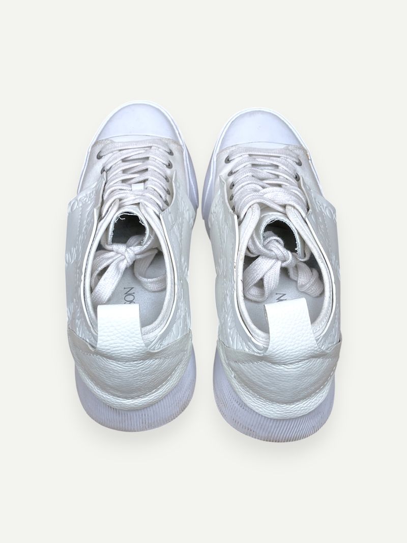 Bumper-Hike White Leather Sneakers