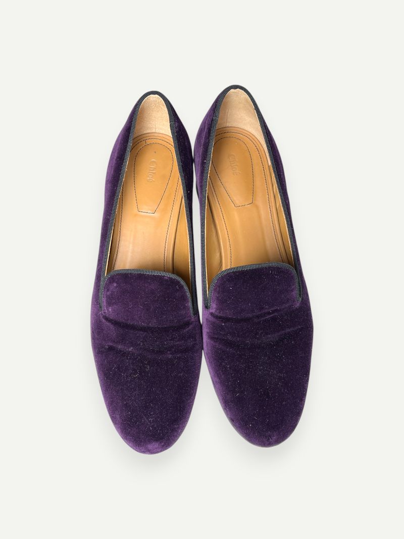 Heeled Velvet Loafers