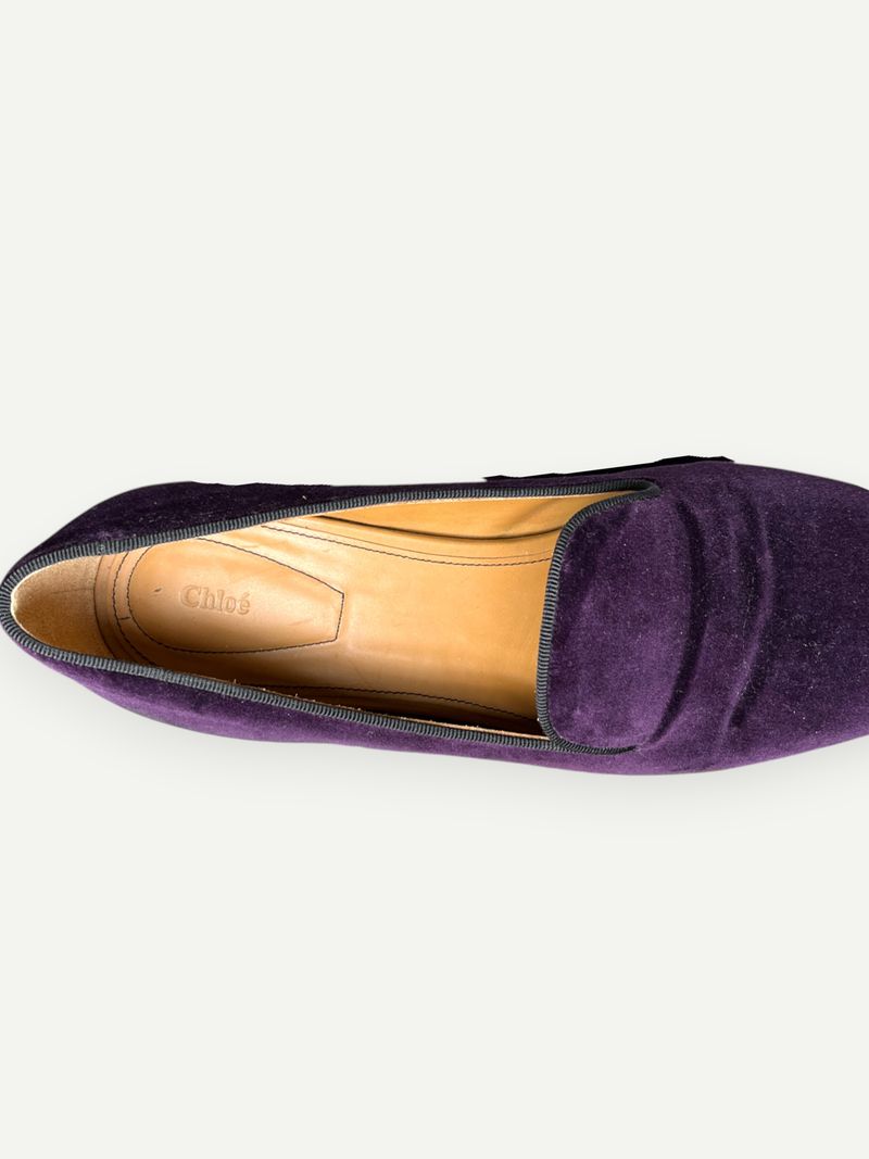 Heeled Velvet Loafers