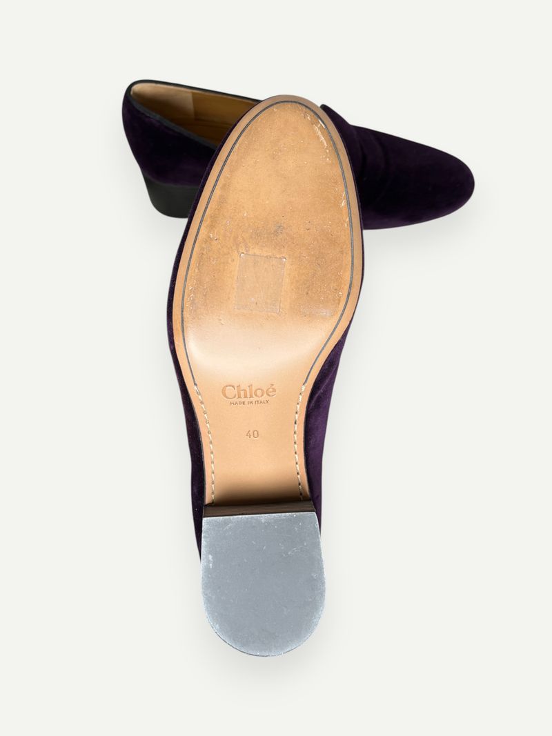 Heeled Velvet Loafers