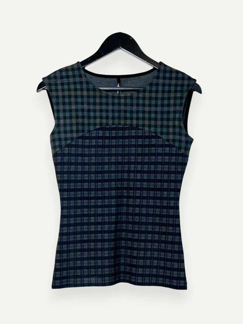Plaid Sleeveless Top