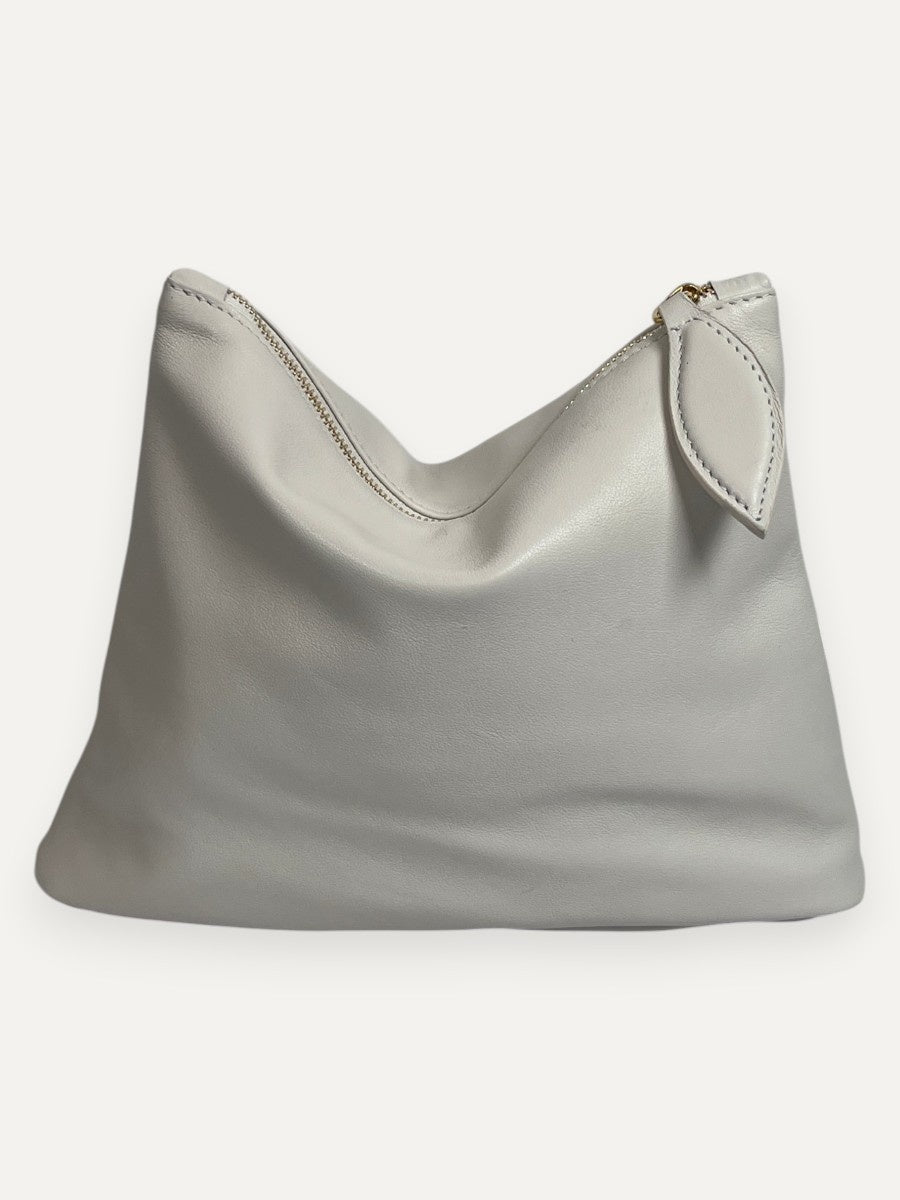 Cream Pouch Evening Bag
