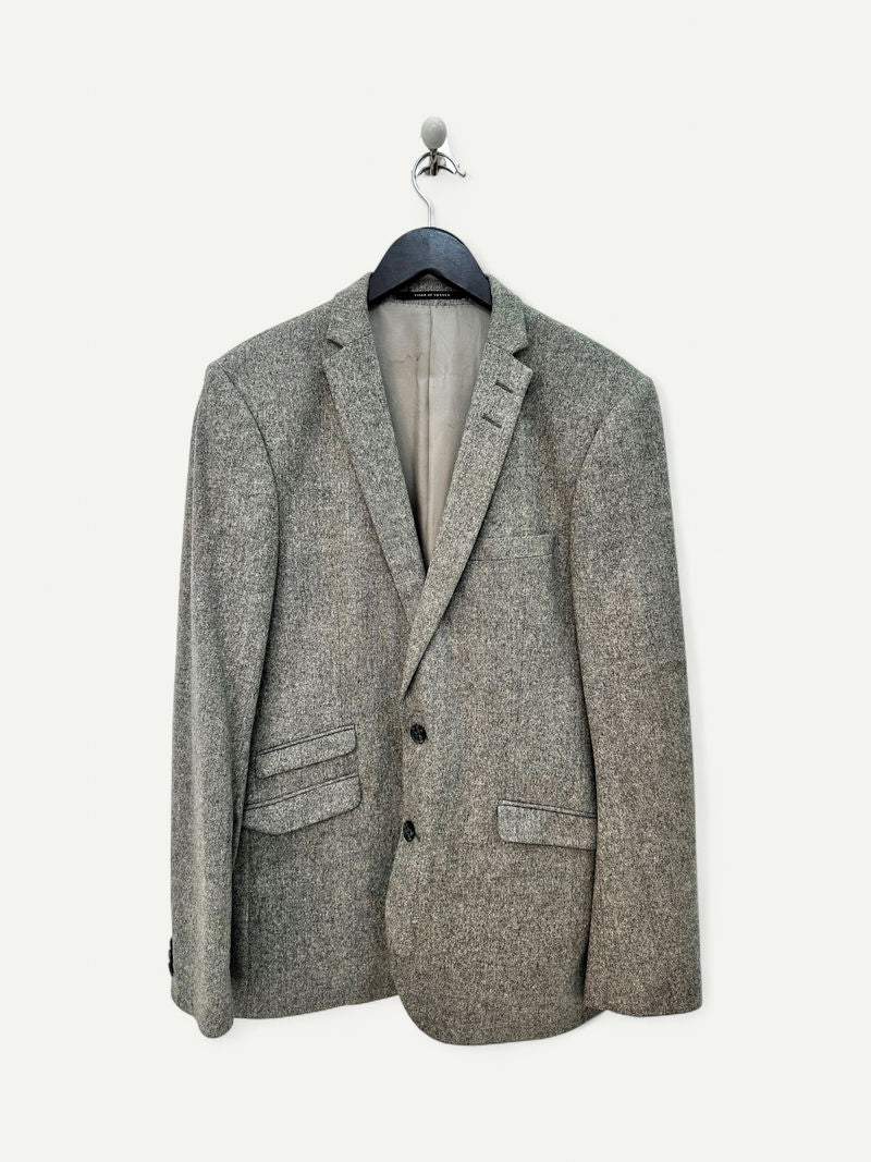 Grey Single Breasted Blazer