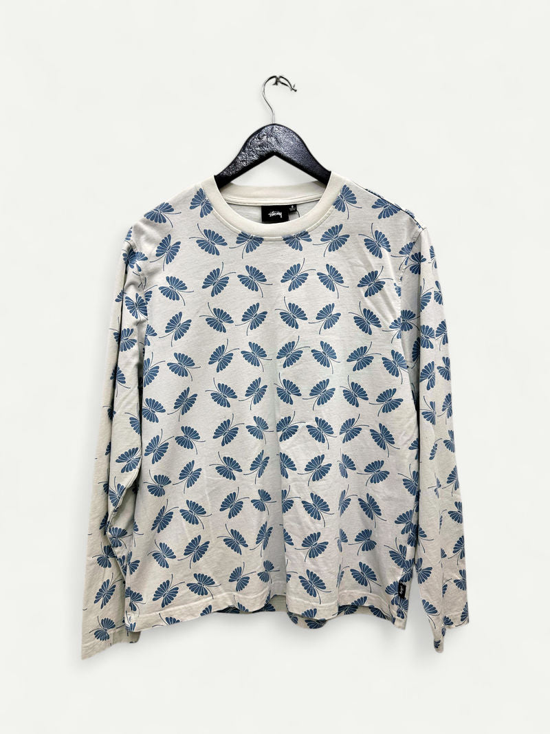 White & Blue Sweater Top