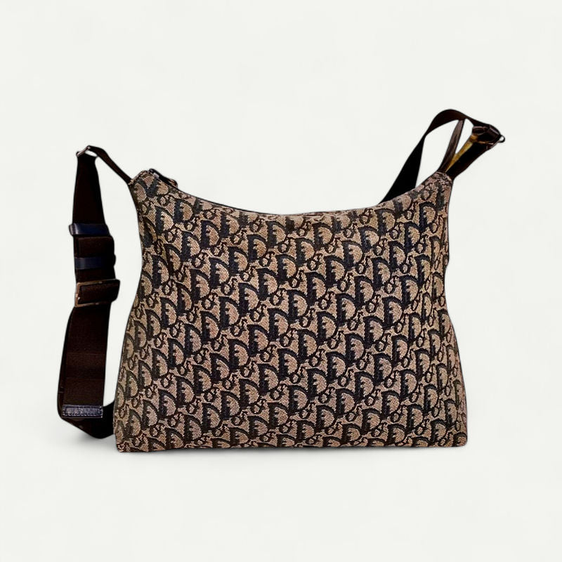 Beige/Blå Axelväska