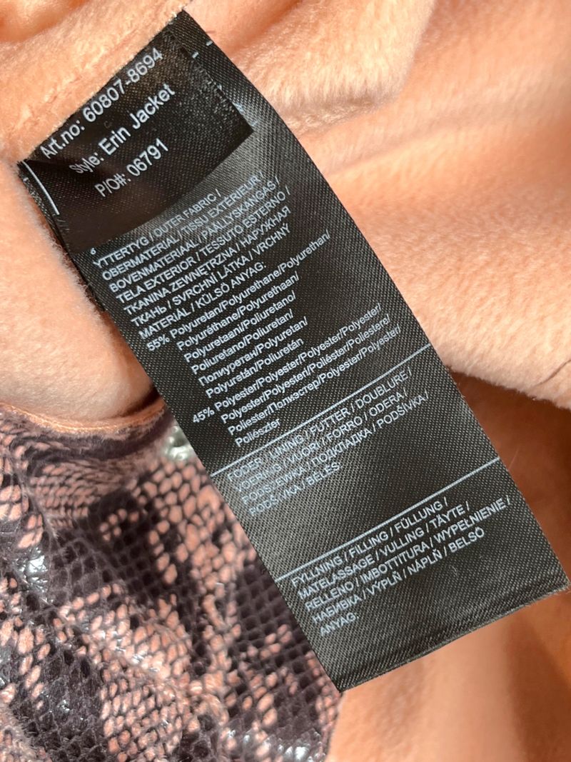 Erin Snakeskin Effect Jacket Pink