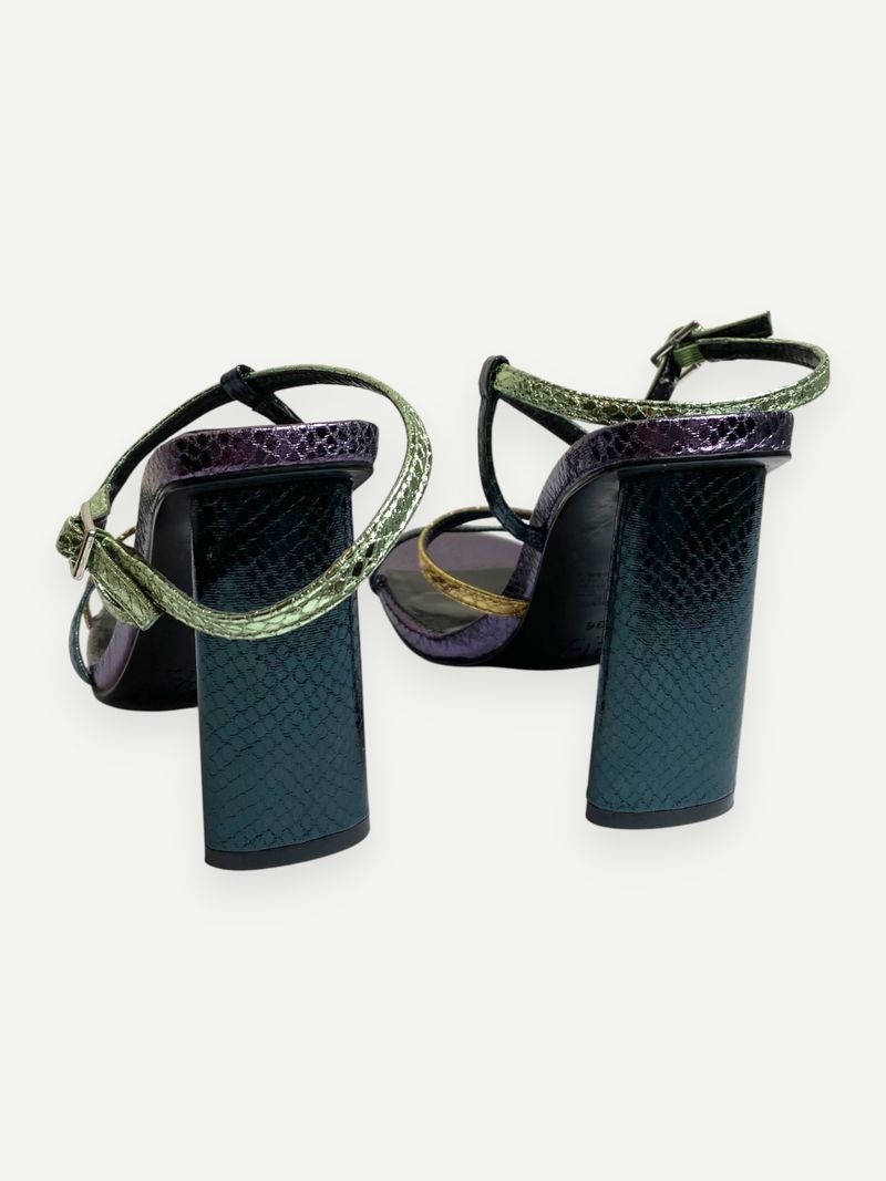 Metallic High Heel Sandals