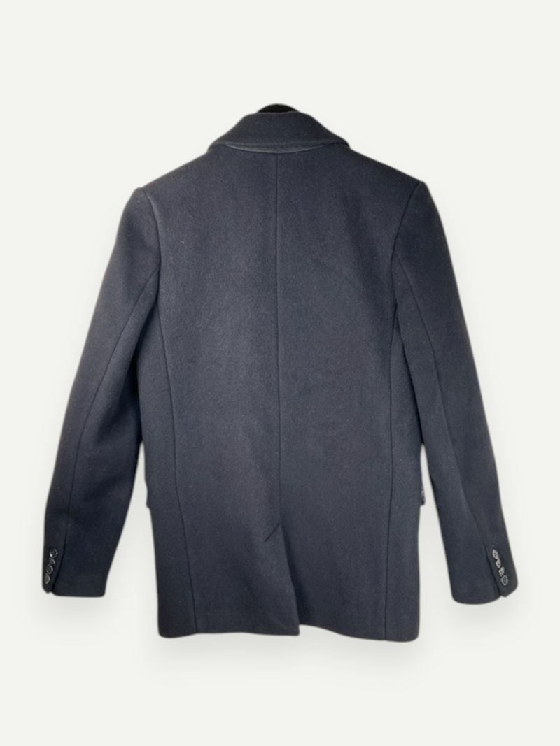 Black Single Breasted Wool Blazer