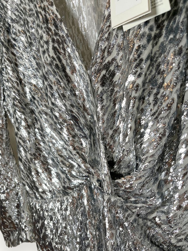 Silver Metallic Mini Dress